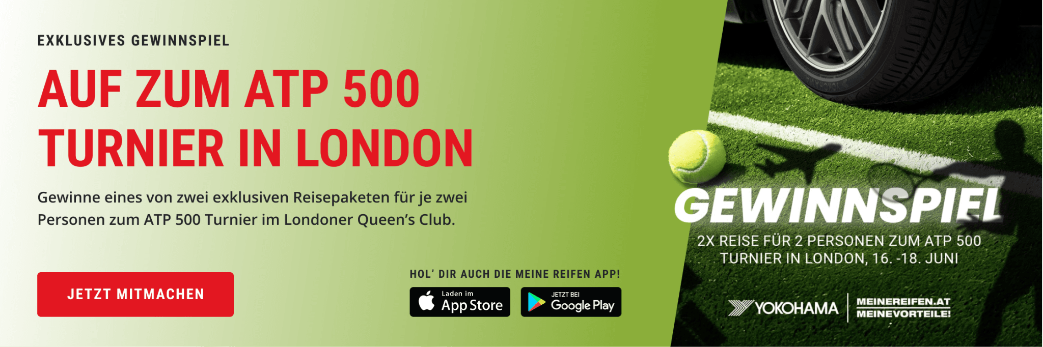 Banner zum Thema ATP 500 Turnier Gewinnspiel